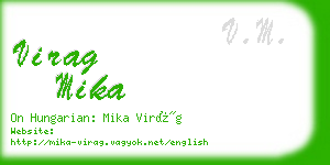 virag mika business card